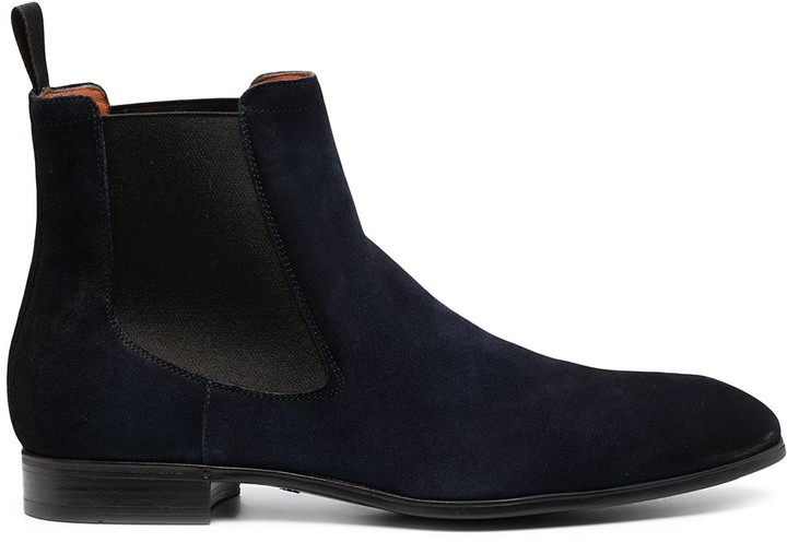 blue suede boots