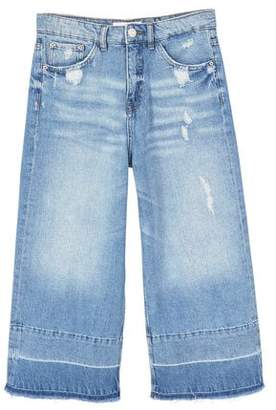 MANGO Crop flared jeans