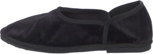 illo smeraldo Velvet Ballet Flats Black Rubber Trim Semi-Pointed Toes Size not listed, estimated from measurements.