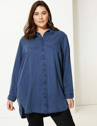 Marks and Spencer CURVE Long Sleeve Soft Touch Shirt