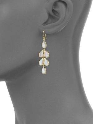 Ippolita Polished Rock Candy Mother-Of-Pearl & 18K Yellow Gold Linear Cascade Earrings