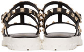 Thumbnail for your product : Valentino Black Garavani Rockstud Flat Sandals
