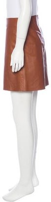 Theory Leather Mini Skirt w/ Tags