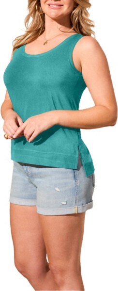 Women's Tribal High-Low Scoop Neck Tank Top Small Aqualand