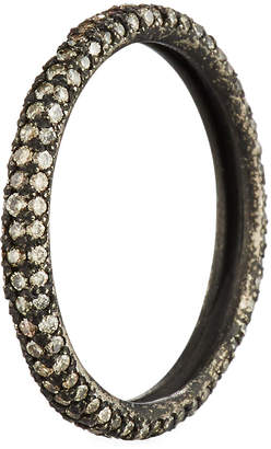 Armenta Old World Blackened Band Ring with Champagne Diamonds