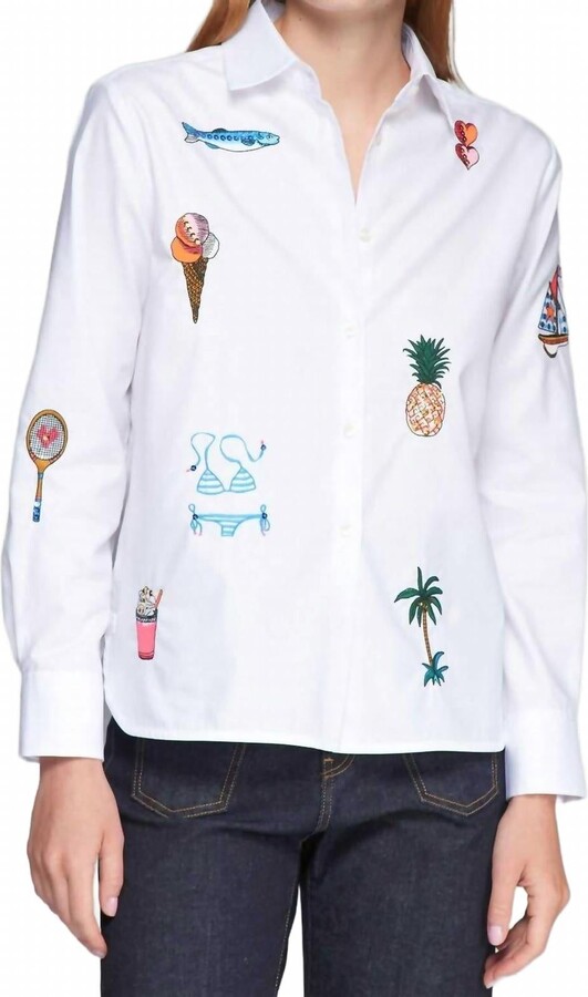 Vilagallo Isa Long Sleeve Shirt In White