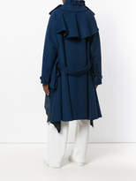 Thumbnail for your product : Undercover ruffled asymmetric double-breasted coat