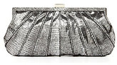 Thumbnail for your product : Kate Landry Pleated Snake Frame Clutch