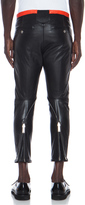 Thumbnail for your product : DSquared 1090 DSQUARED Leather Trouser with Orange Contrast
