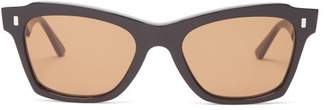 Celine Rectangular Acetate Sunglasses - Womens - Black