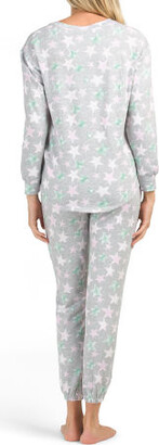 Jaclyn Intimates Star Bright Long Sleeve V-neck And Jogger Set - ShopStyle  Pajamas