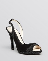 Thumbnail for your product : Caparros Peep Toe Platform Evening Pumps - Olympia High Heel