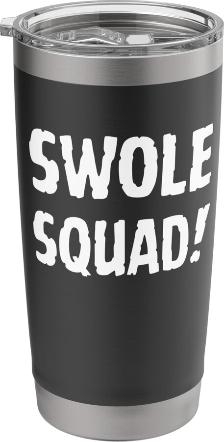 Matching Gym Friends, Group Gym Work Party Apparel Swole Squad! Funny Muscley Friends And Group Weightlifters Stainless Steel Insulated Tumbler