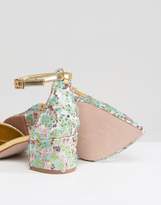 Thumbnail for your product : ASOS Design Sizzle Wide Fit Embellished Mid Heels