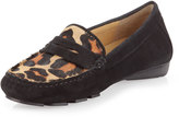 Thumbnail for your product : Neiman Marcus Robyn Suede Leopard-Print Moccasin