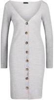 Thumbnail for your product : boohoo Horn Button Front Midi Cardigan