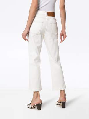 Loewe high-waisted multi-pocket cropped jeans