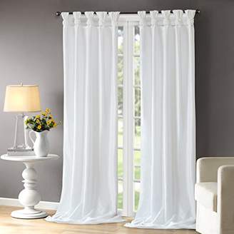 Madison Home USA Emilia Room-Darkening Curtain DIY Twist Tab Window Panel Black Out Drapes for Bedroom and Dorm