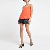 Thumbnail for your product : River Island Coral pleated cami top