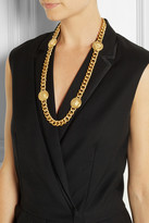 Thumbnail for your product : Versace Embossed gold-plated necklace