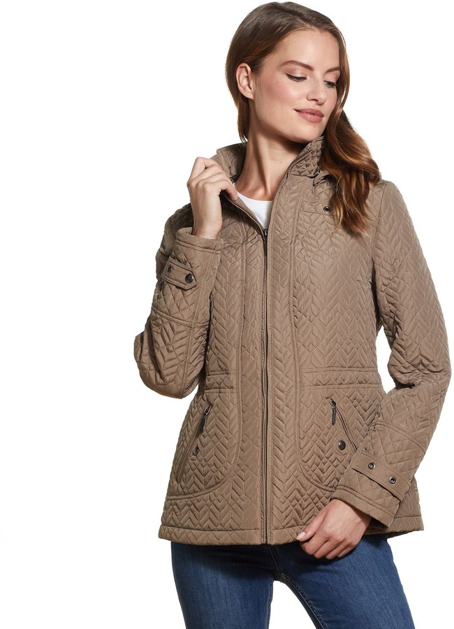 Women's Weathercast Hood Quilted Anorak Jacket ShopStyle Outerwear