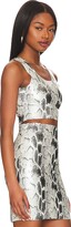 Thumbnail for your product : Commando Faux Leather Animal Crop Top