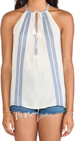 Thumbnail for your product : Joie Eniko Embroidered Crepe Tank
