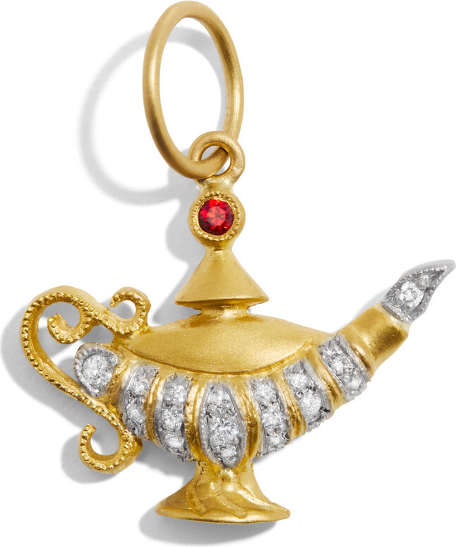 Cathy Waterman Aladdin's Ruby Lamp Yellow Gold Charm