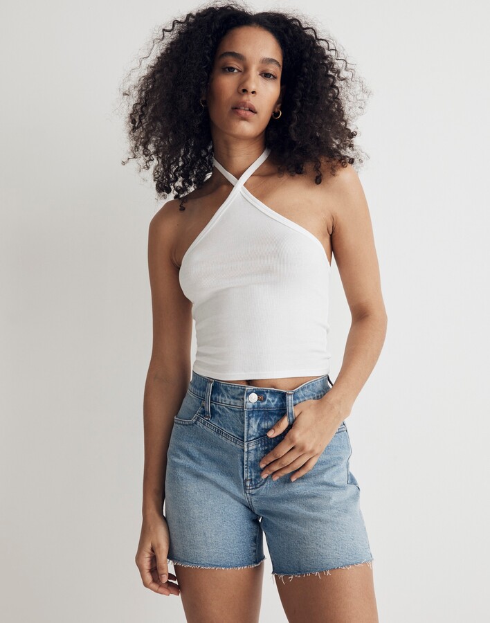 Madewell The Perfect Vintage Mid-Length Jean Short in Starkline