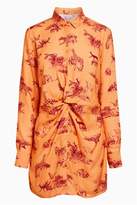 Thumbnail for your product : Next Womens Orange Print Knotted Tunic