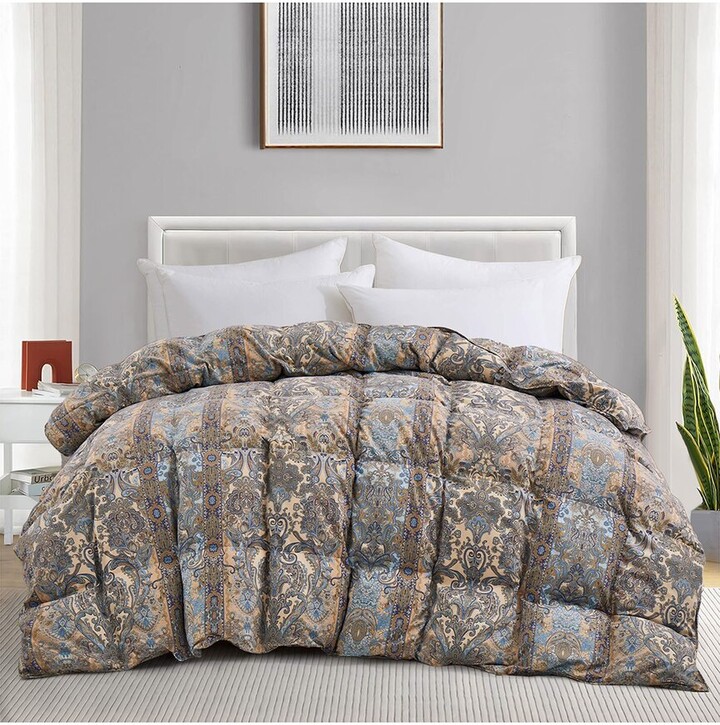 UNIKOME Floral Goose Down Feather Duvet Comforter Insert