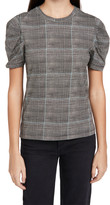 Thumbnail for your product : Pam & Gela Glen Plaid Puff Sleeve Tee