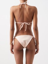 Thumbnail for your product : Fendi Fendirama Ff-logo Reversible Triangle Bikini - Brown Pink