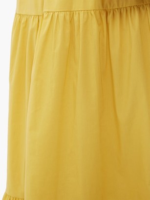 Sea Luna Tiered Cotton-blend Maxi Dress - Yellow