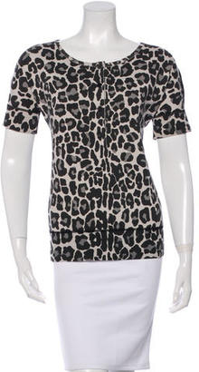 Bottega Veneta Short Sleeve Leopard Print Top w/ Tags