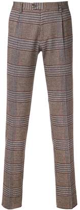 Etro checked button trousers