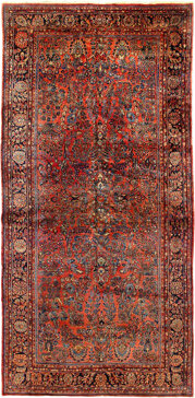 Bloomsbury Market Rust Antique Sarouk Rug 7' X 14'3\