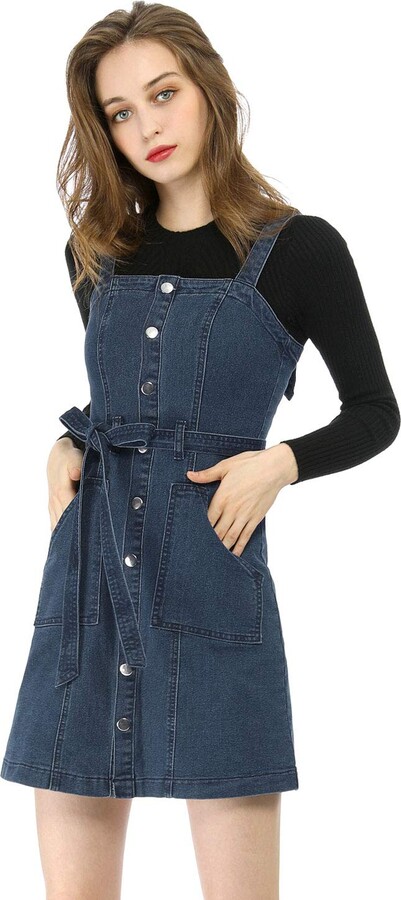 overall blue jean dress