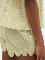 Thumbnail for your product : Horror Vacui Gigi Scalloped Floral-print Cotton Pyjamas - Yellow Multi