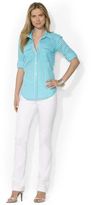 Thumbnail for your product : Lauren Ralph Lauren Striped Cotton-Silk Shirt