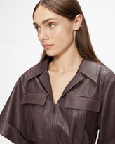 Thumbnail for your product : Ted Baker Faux Leather Utility Dress