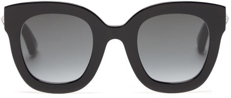 gucci cat eye acetate sunglasses with stars