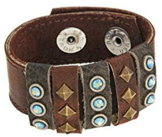 Leather Rock Leather Studded Bracelet