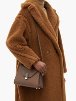 Thumbnail for your product : Valextra Iside Stone-clasp Leather Bag - Brown