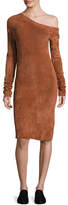 Thumbnail for your product : Helmut Lang Long-Sleeve Velveteen Sheath Dress