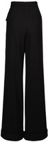 Thumbnail for your product : Ann Demeulemeester Oversized Pinstriped Brushed Wool Pants