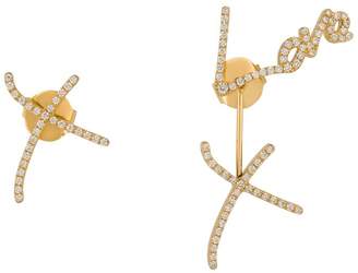 Stephen Webster Yellow Gold and Diamond I Promise To Love You Earrings