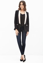 Thumbnail for your product : Forever 21 Contemporary Colorblocked Shawl Collar Blazer