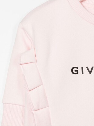 Givenchy Kids Logo-Print Ruffle Sweatshirt