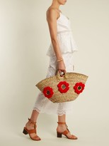 Thumbnail for your product : Muzungu Sisters - Sicilian Pompom Straw Tote - Womens - Red Multi